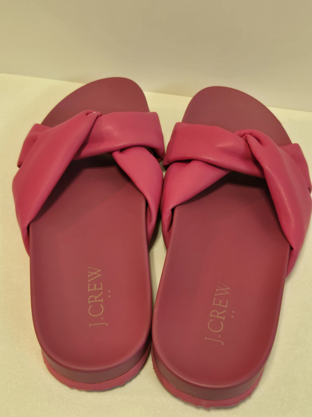 J.Crew Pink Knotted Slide Sandals